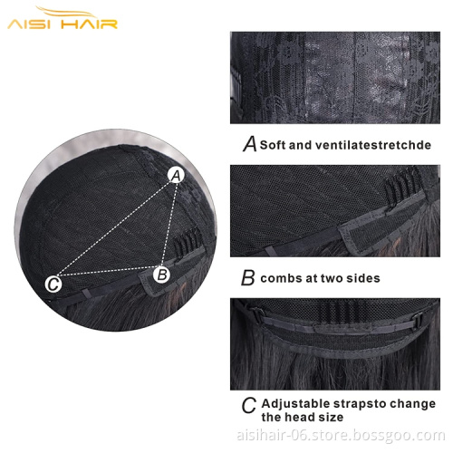 Aisi Hair Wholesale Mix Wigs Fiber Hot Sale Cheap Synthetic Hair Lace Front High Quality For Black Women Synthetic Hair Wigs